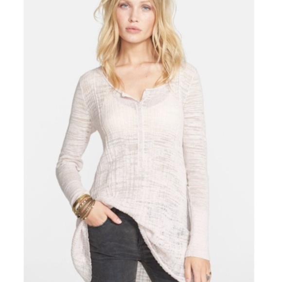 Free People Tops - NWT FREE PEOPLE sheer henley sweater top tunic